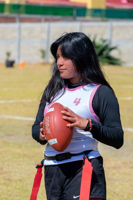 Flag football scrimmage with odd players