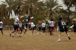 flag football scrimmage with odd players